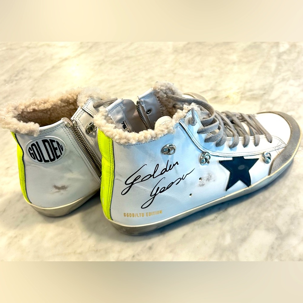 Men’s Golden Goose Francy Penstar LAB shearling insert high tops sz 44 US 11